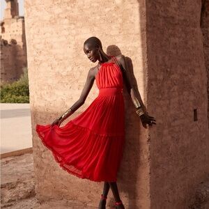 Banana Republic Scarlet Halter Maxi Dress